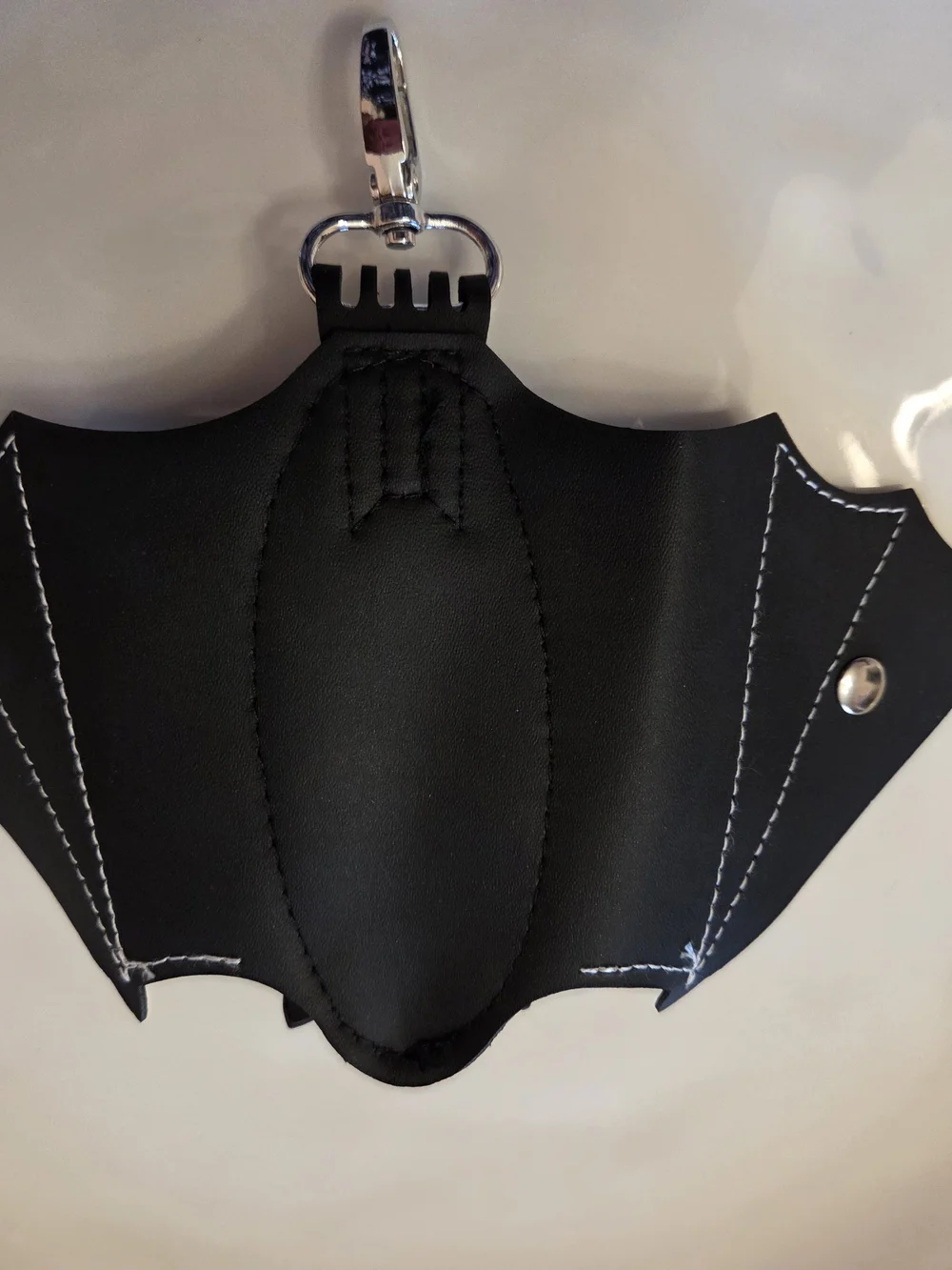 Black Bat Faux Leather Keychain/Bag Charm/Coin Purse